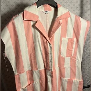 Retro Pastel Striped Romper